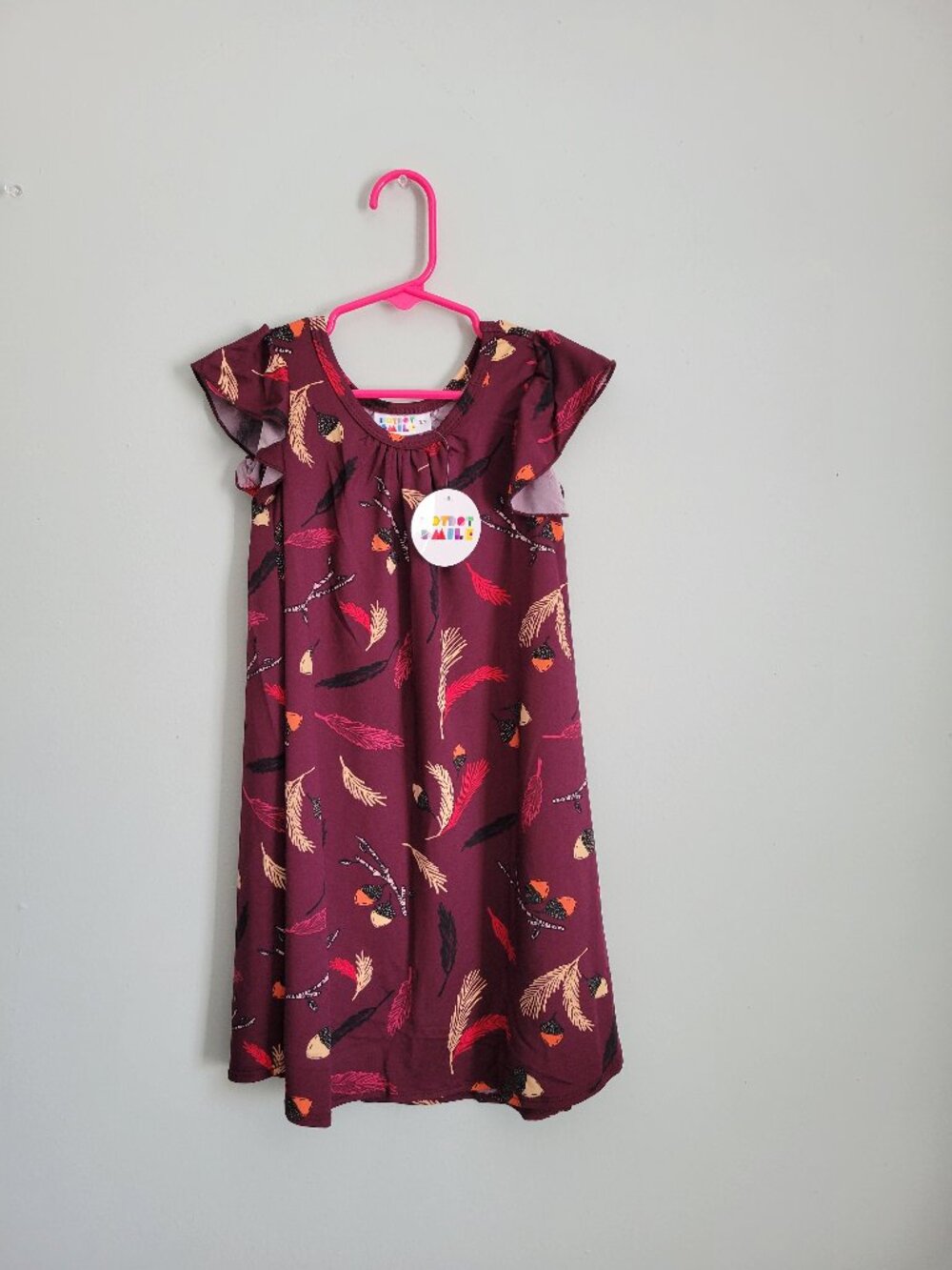 Dot Dot Smile Dress Girl's 3T/4T Toddler Purple Acorn Twirl Swing NWT